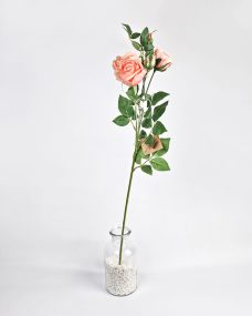 Искусственная персиковая куст. роза за 960 ₽