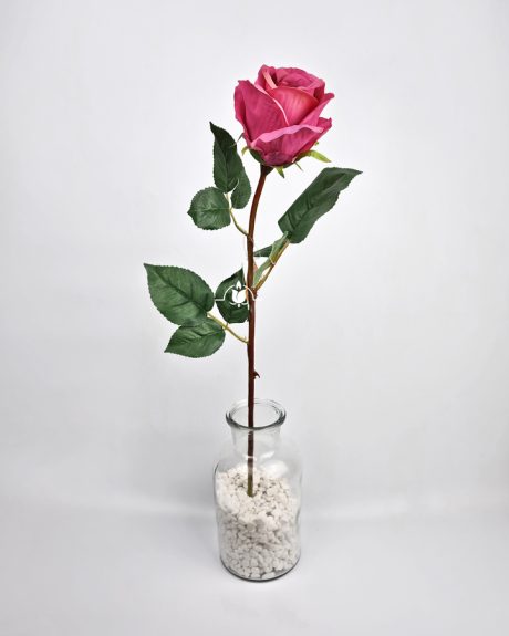 Искусственная розовая роза