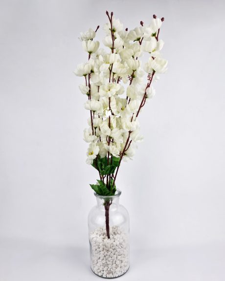 Искусственная ветка белых цветущих цветов