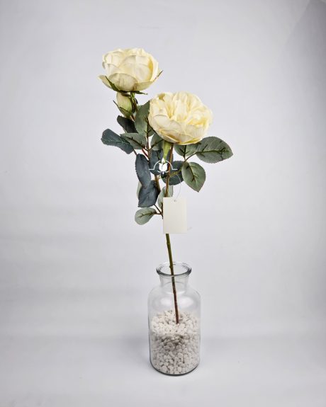 Искусственные белые пионовидные куст. розы