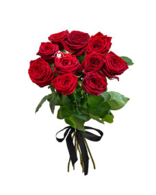 Ритуальный букет из 10 красных роз за 1600 ₽